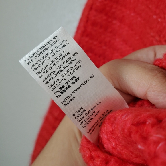 Free People Red Hot Carter Knit Pullover Balloon Sleeve Sweater Top Womens M - Picture 4 of 13